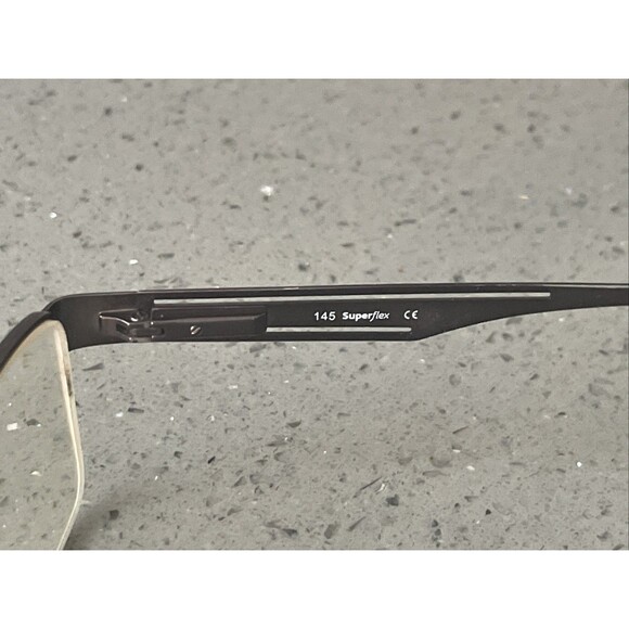 SUPERFLEX SF-424 C.3 brown SPORTS WRAP EYEGLASSES FRAMES ONLY half rim 54-18-145 main image 6